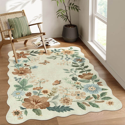 Nature Botanical Garden Pet-Friendly Living Room Rug