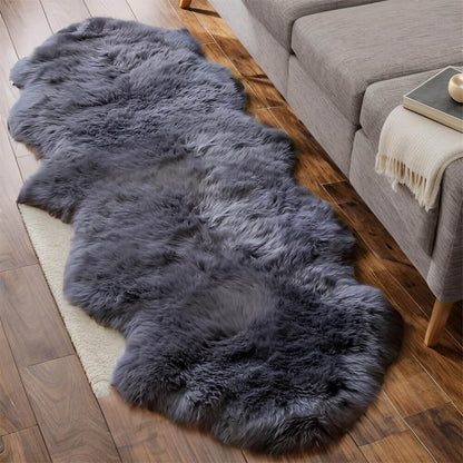 Long Plush Soft Irregular Cashmere Rug – Cozy Comfort for Your Home