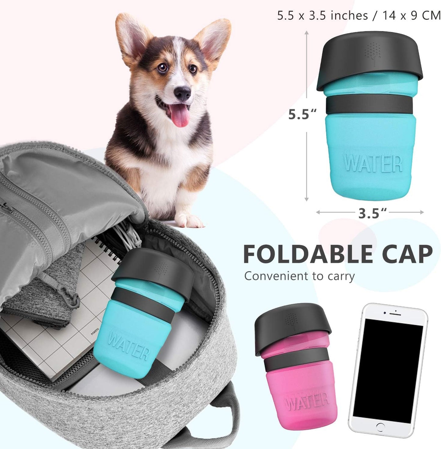 Collapsible Pet Travel Water Bottle