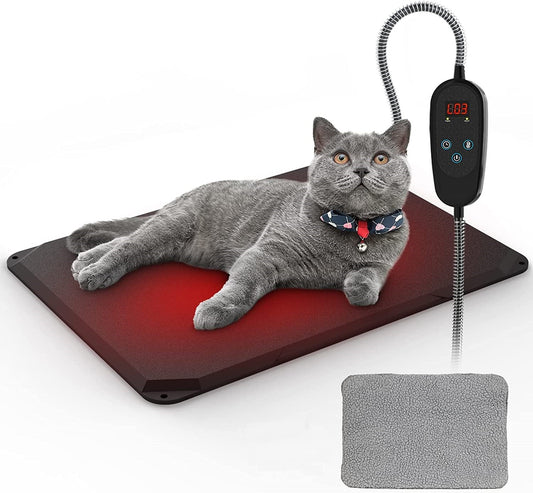 Upgraded Outdoor Pet Heating Pad with Timer,Safety Heating Pad,Waterproof