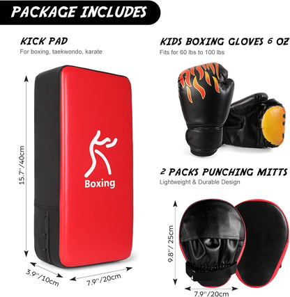 3-in-1 Boxing Pads and Kicks Set