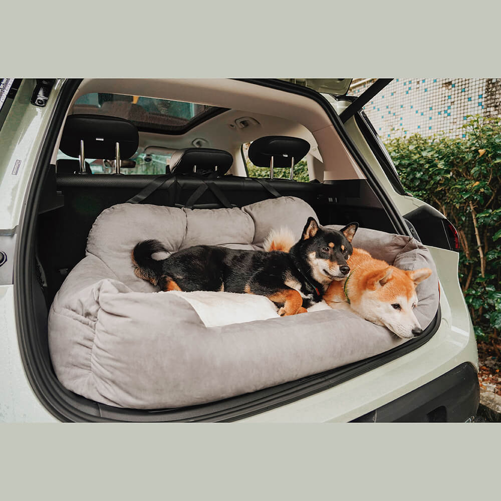 Travel Bolster Safety Medium Large Dog Car Back Seat Bed