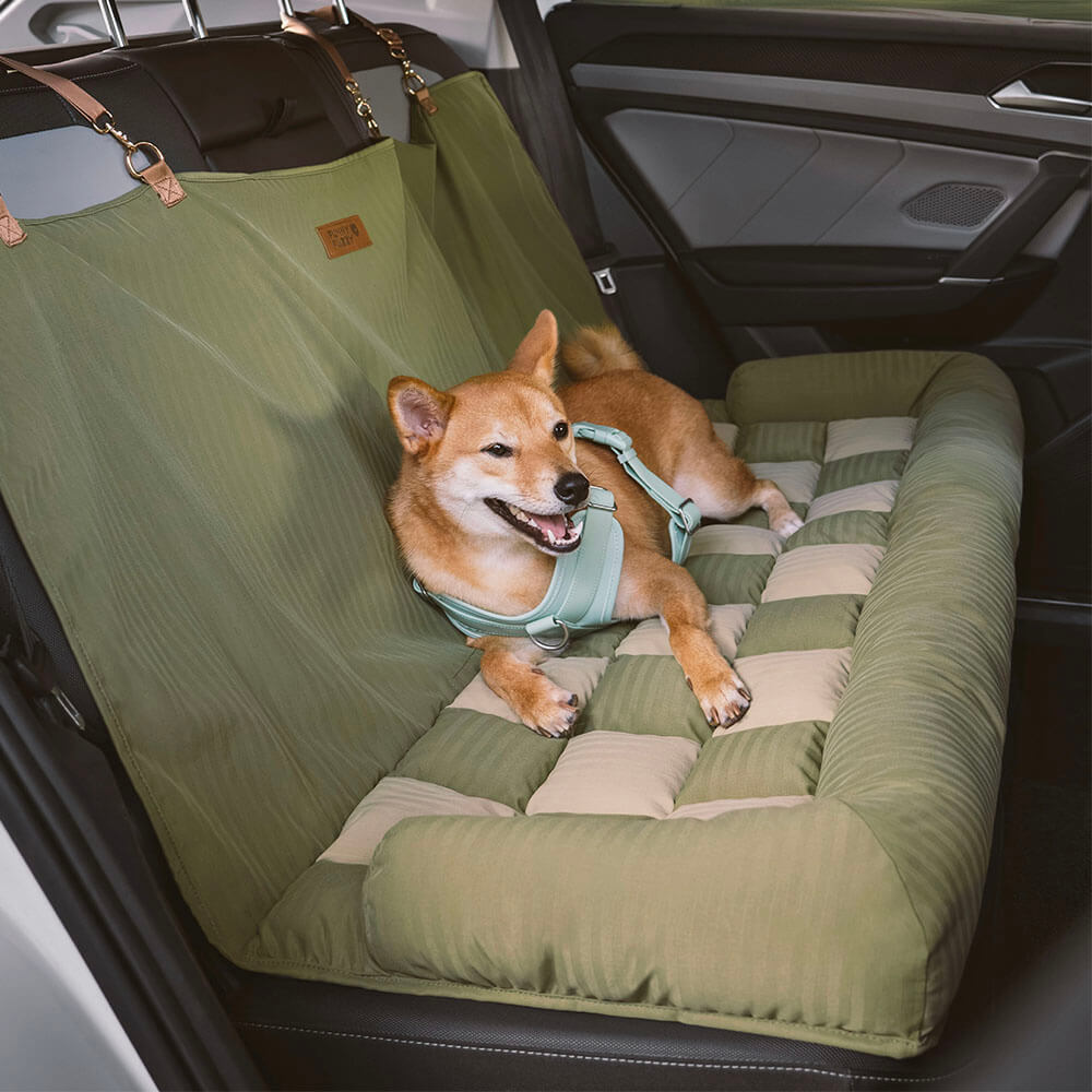 Travel Bolster Safety Back Seat Large Dog Car Seat Bed - Chessboard Lounge