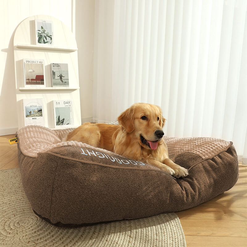 Large Thick Scratch-resistant Spine Protection Dog Cushion Bed